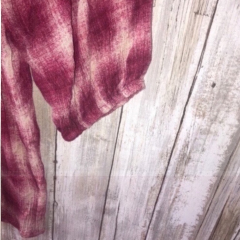 Anthro Maeve Calavan Pink Plaid Popover Peasant Blouse - Picture 3 of 6